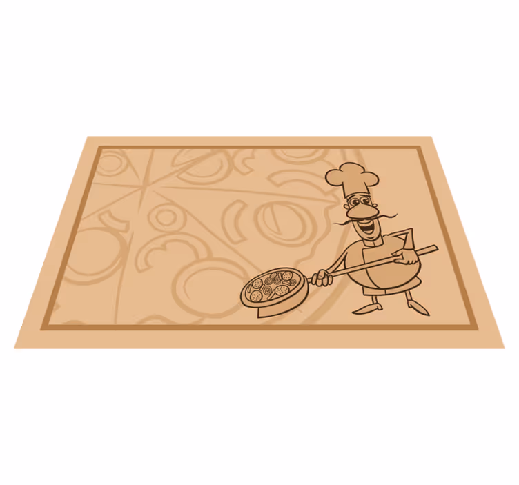 Individuais de mesa infantis chef com pizza - TenStickers