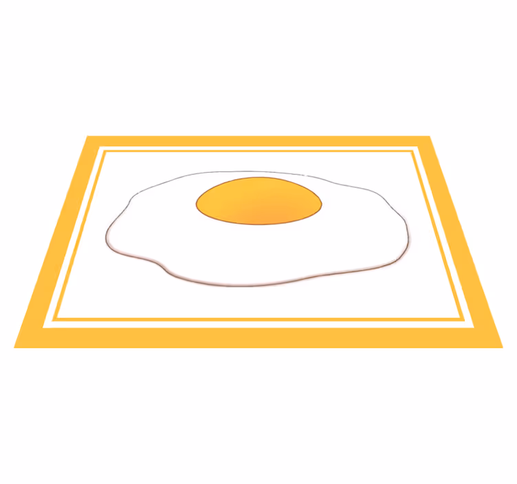 Individuais de mesa originais em formato de ovo frito - TenStickers