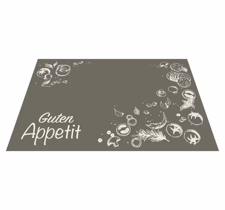 Individuais de mesa com texto de tema culinário - TenStickers