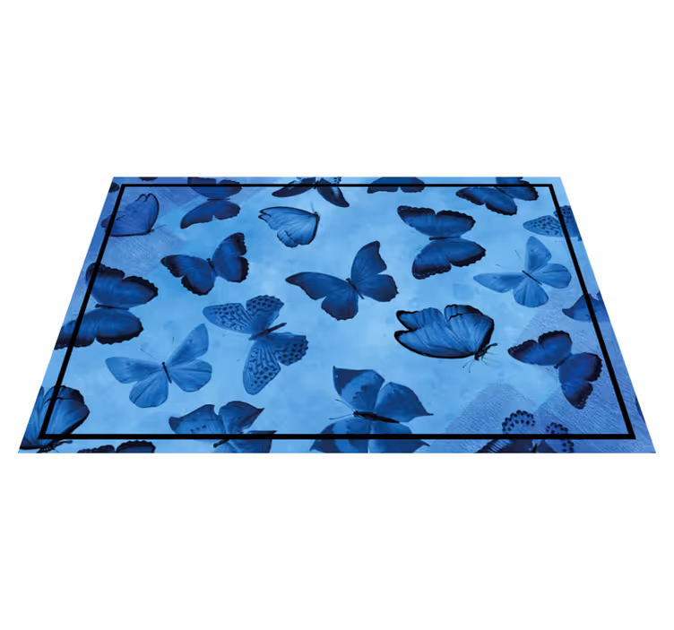 Individuais de mesa de texturas com fundo de borboletas - TenStickers