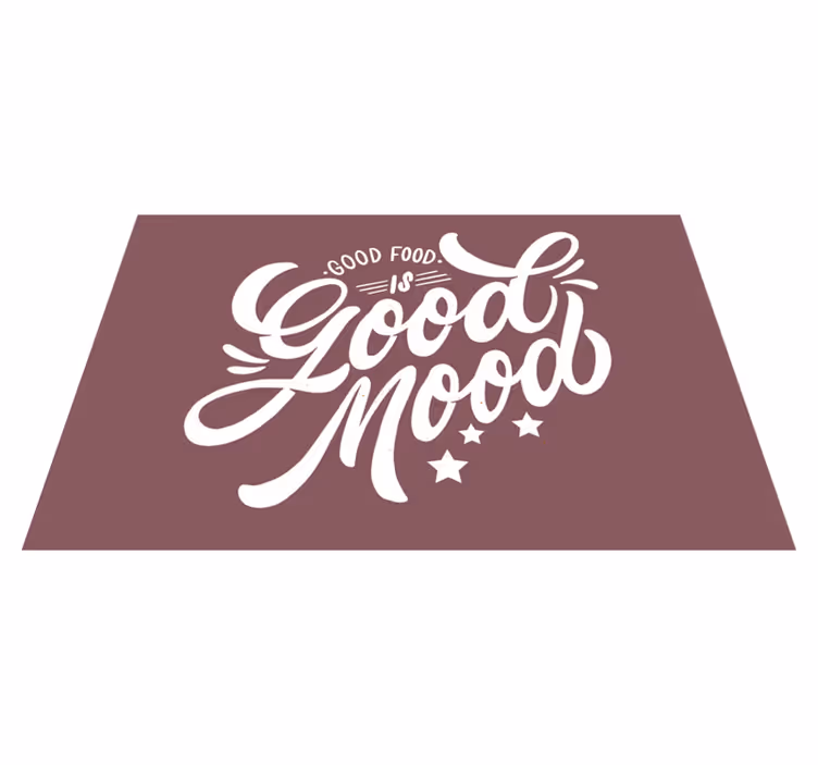 Individuais de mesa com texto boa comida e boa companhia - TenStickers