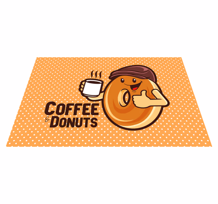 Individuais de mesa infantis personagem donut feliz - TenStickers