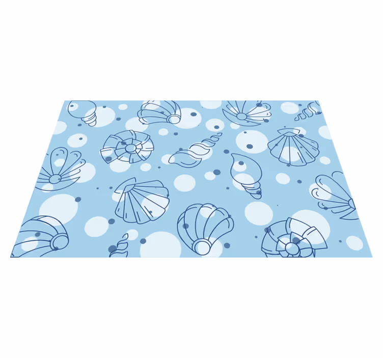 Individuais de mesa originais padrões de conchas do oceano - TenStickers