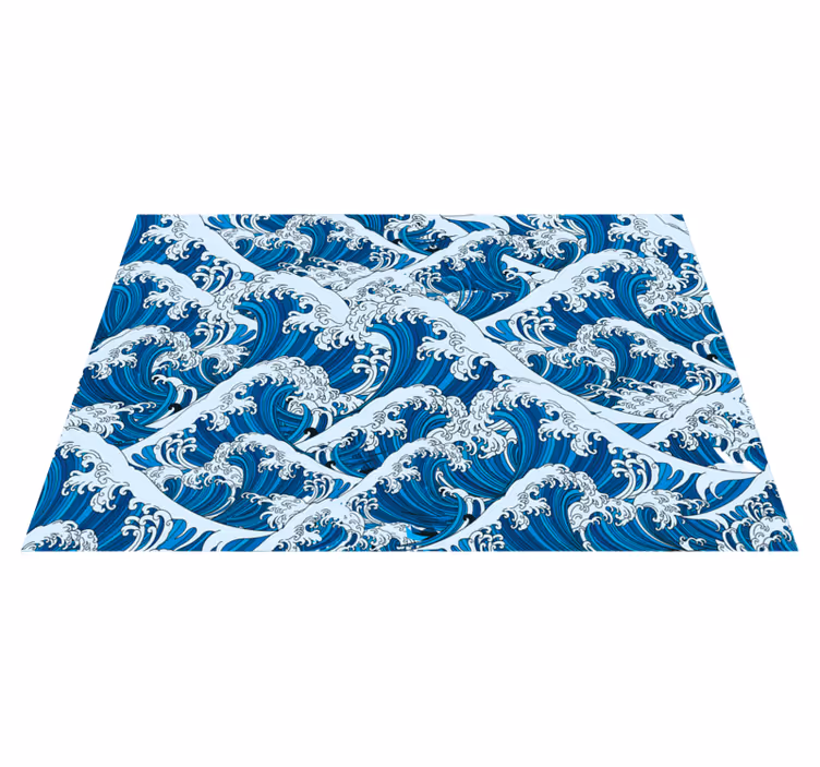 Individuais de mesa retangulares Grande onda estilo japão - TenStickers