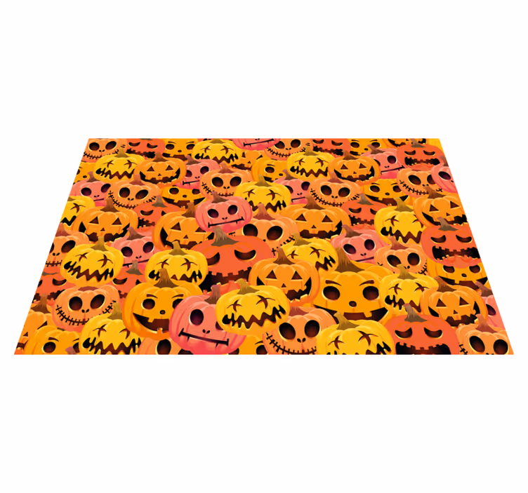 Individual de mesa Halloween coleção de arte de abóbora - TenStickers