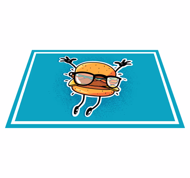 Individuais de mesa infantis personagem hambúrguer saltador - TenStickers