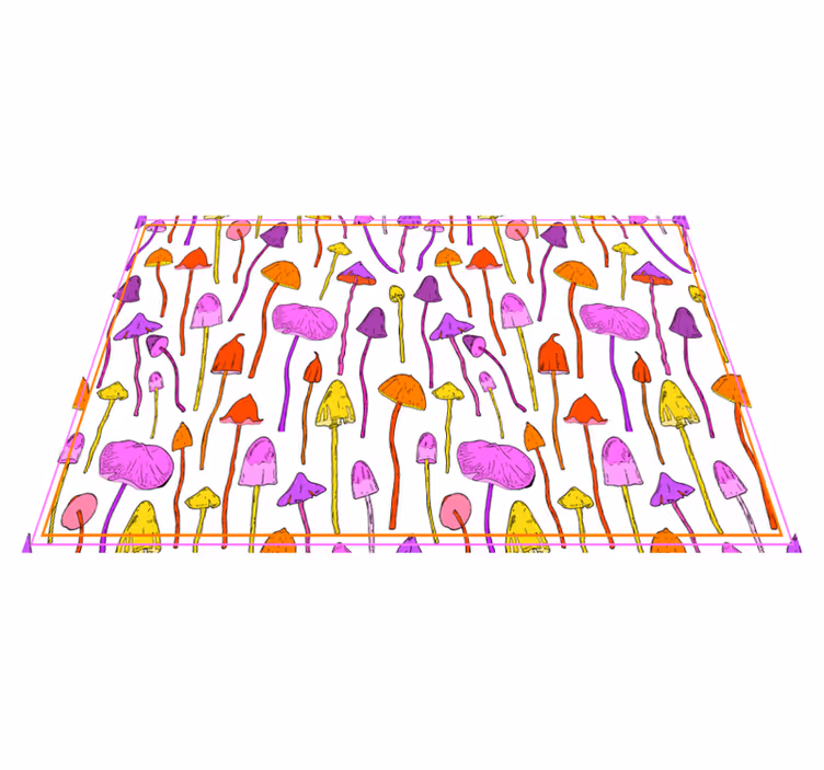 Individuais de mesa originais padrão de cogumelos coloridos - TenStickers