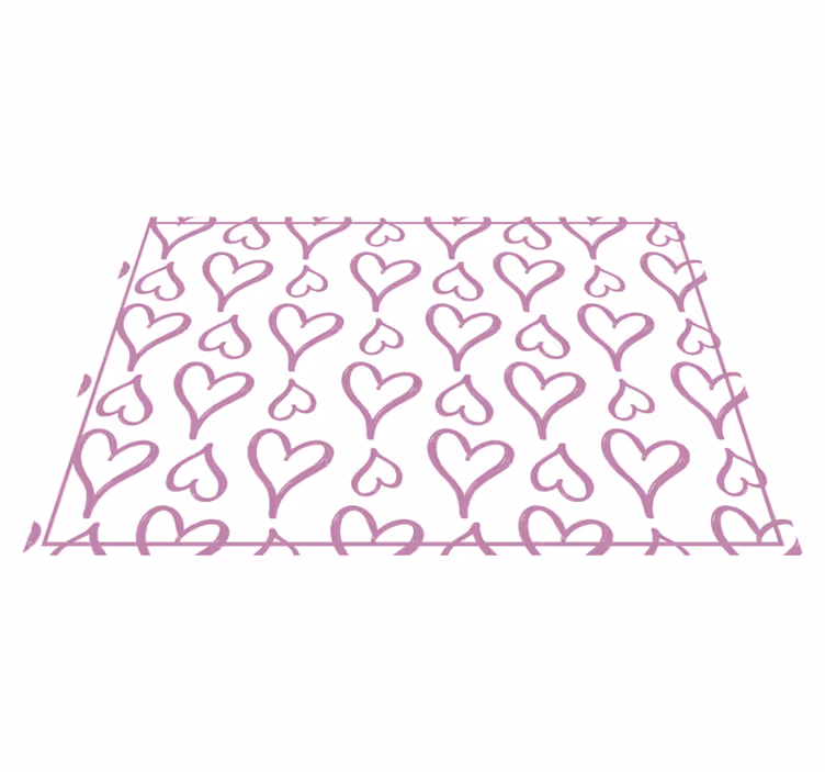 Individuais de mesa originais padrão de coração charmoso - TenStickers