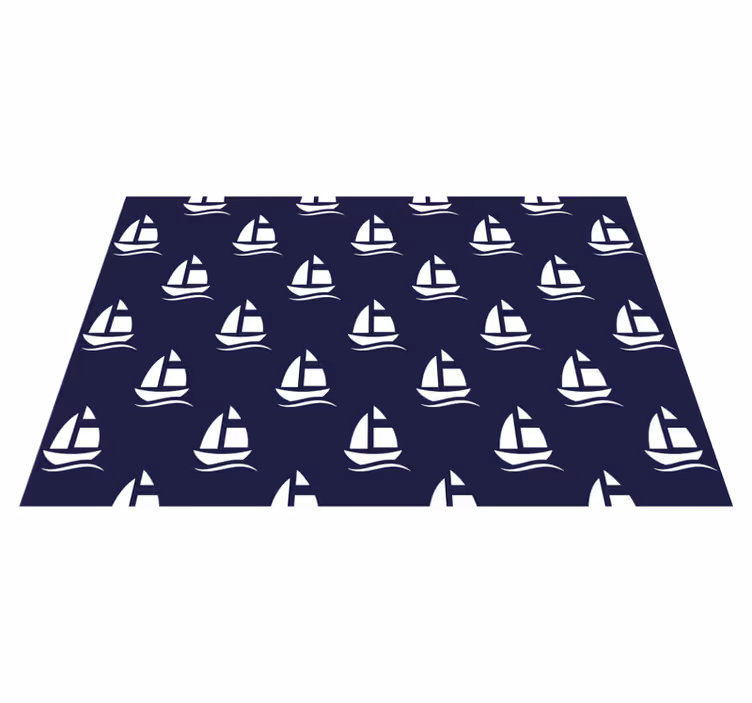 Individuais de mesa originais Padrão náutico azul marinho - TenStickers