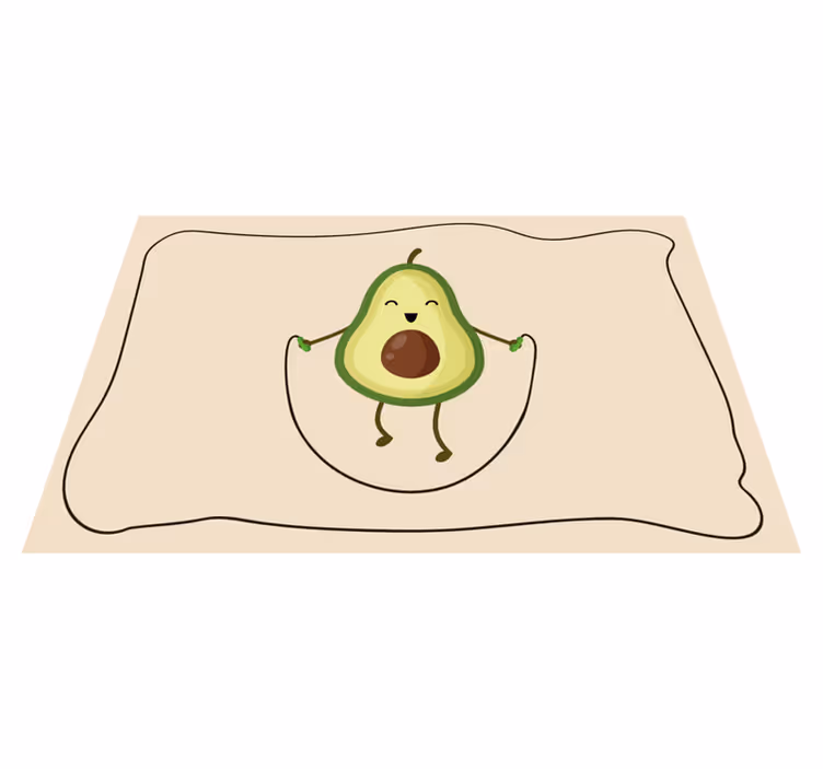 Individuais de mesa infantis abacate feliz - TenStickers