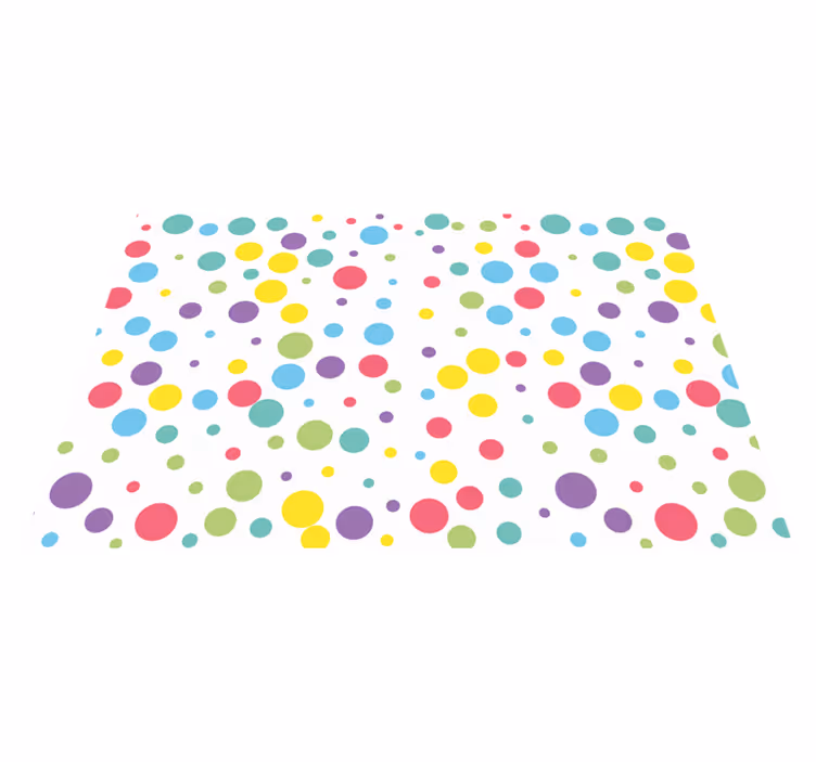 Individuais de mesa originais Padrão de bolinhas coloridas - TenStickers