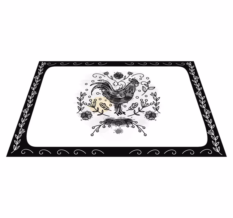 Individuais de mesa modernos ilustração de galo elegante - TenStickers