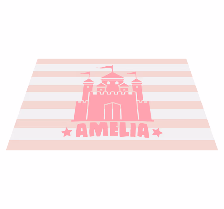 Individuais de mesa infantis castelo com bandeirinhas - TenStickers
