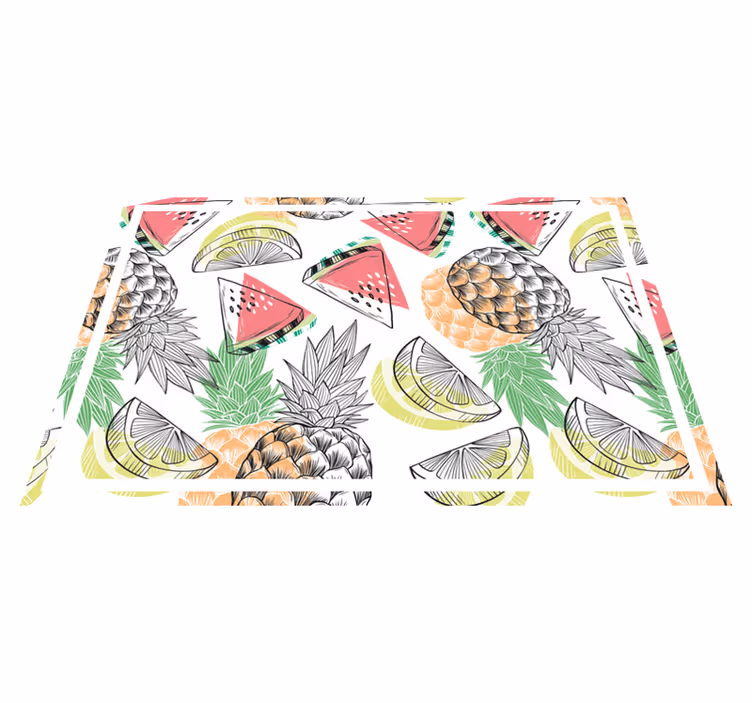 Individuais de mesa originais estampa de frutas tropicais - TenStickers