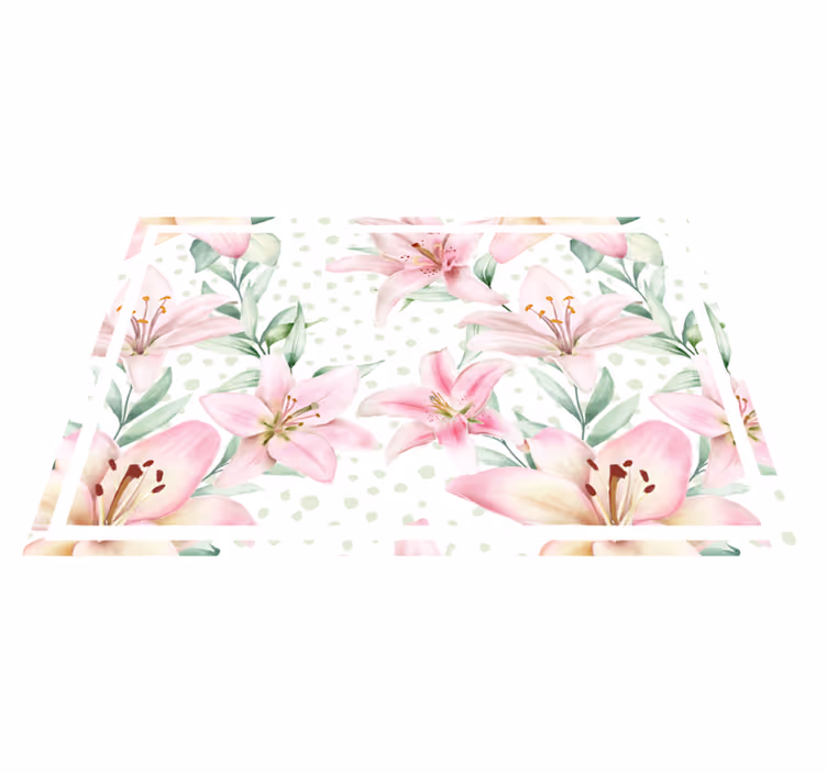Individuais de mesa originais arranjo floral de lírios - TenStickers