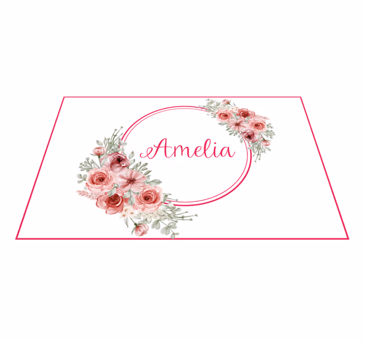 Individuais de mesa com nome criação botânica personalizada - TenStickers