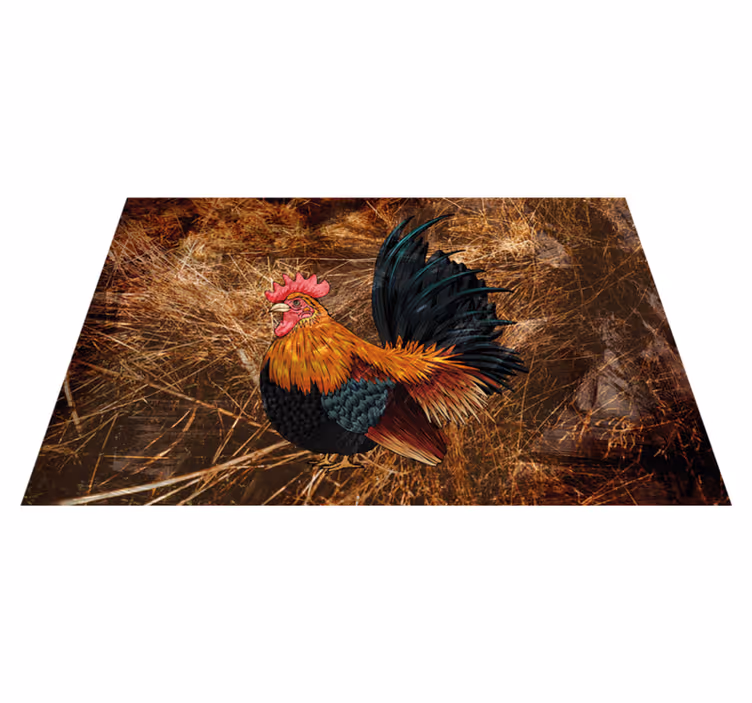 Individuais de mesa originais com arte de galo vibrante - TenStickers