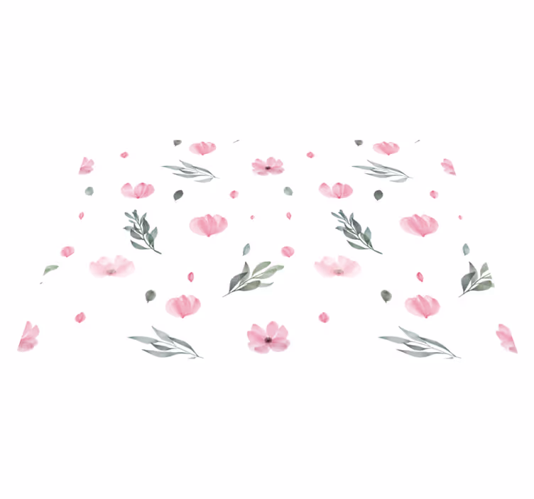 Individuais de mesa infantis Florzinhas rosa minimalistas - TenStickers