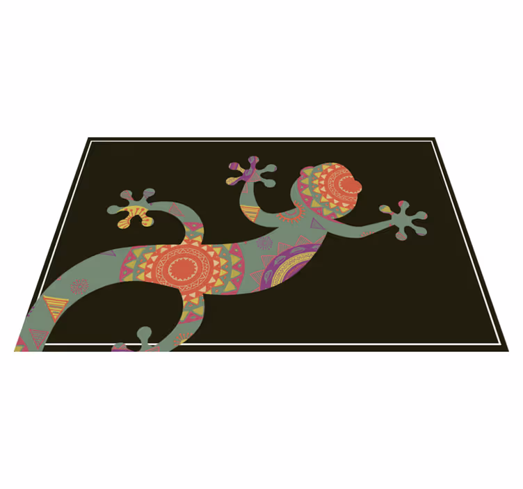 Individuais de mesa originais com motivo de lagarto colorido - TenStickers