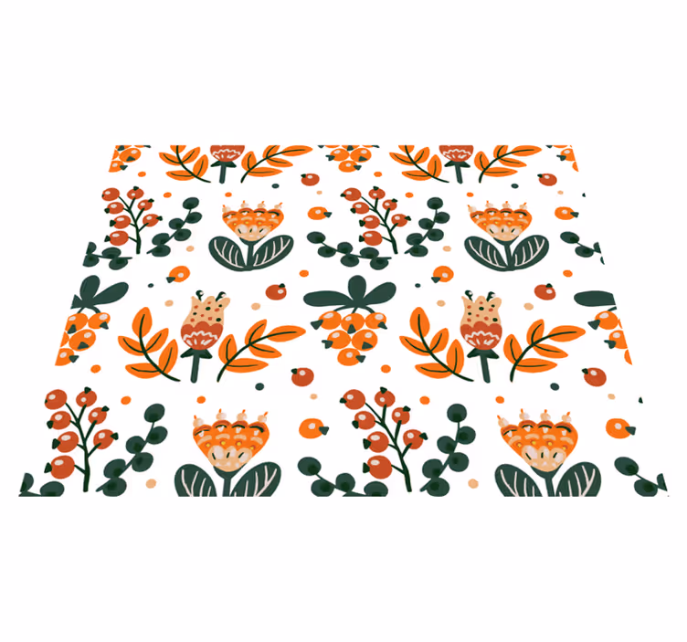 Individuais de mesa originais arranjo botânico com folhagem - TenStickers