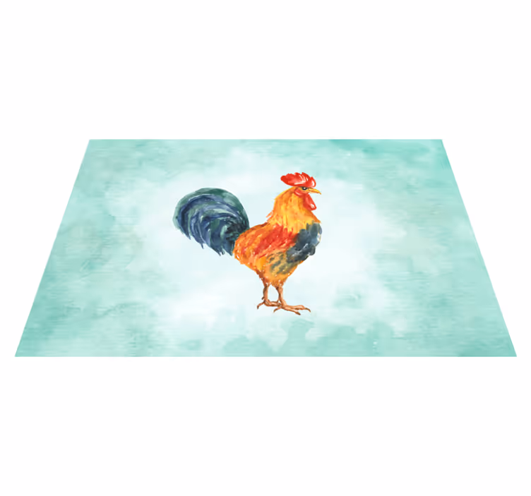 Individuais de mesa originais ilustração de galo colorido - TenStickers