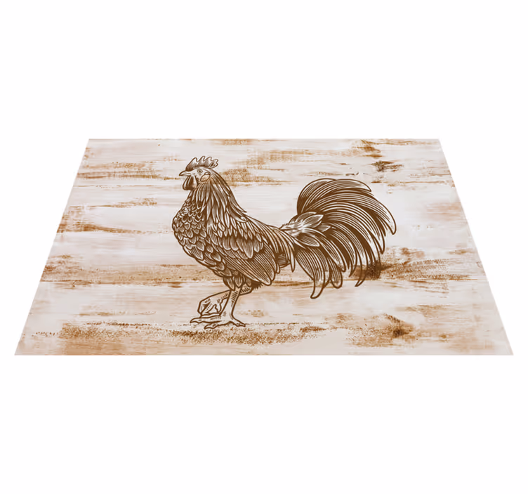 Individuais de mesa modernos com ilustração estilosa de galo - TenStickers