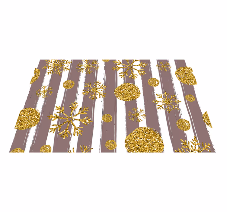 Individuais de mesa de natal flocos de neve dourados - TenStickers