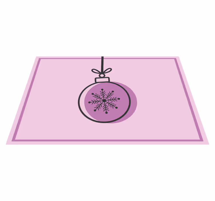 Individuais de mesa de natal ilustração de floco de neve - TenStickers