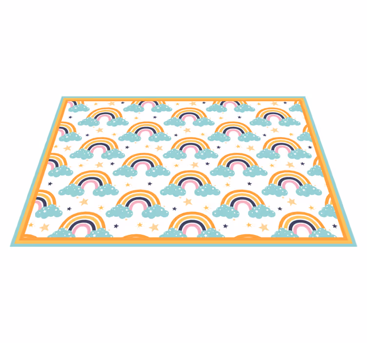 Individuais de mesa infantis nuvem arco-Íris colorida - TenStickers