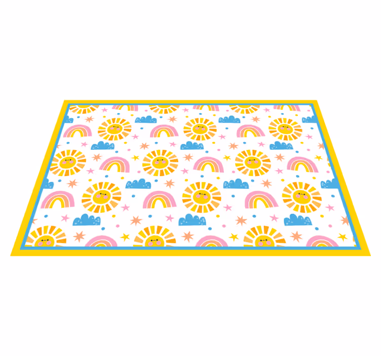 Individuais de mesa infantis padrão arco-Íris solar - TenStickers