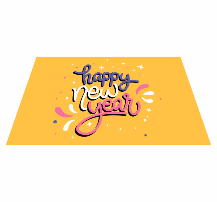Individuais de mesa de natal tipografia de ano novo - TenStickers