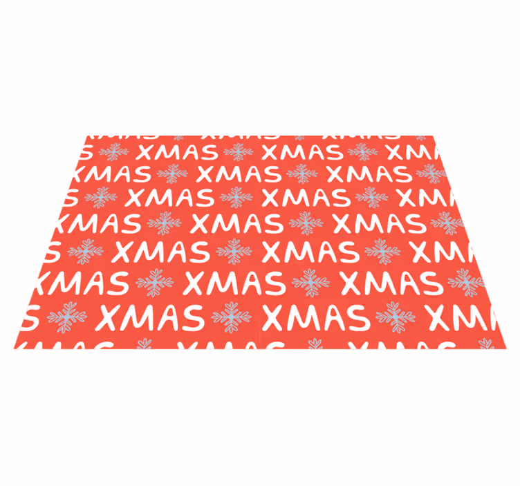 Individuais de mesa de natal com padrão vermelho festivo - TenStickers