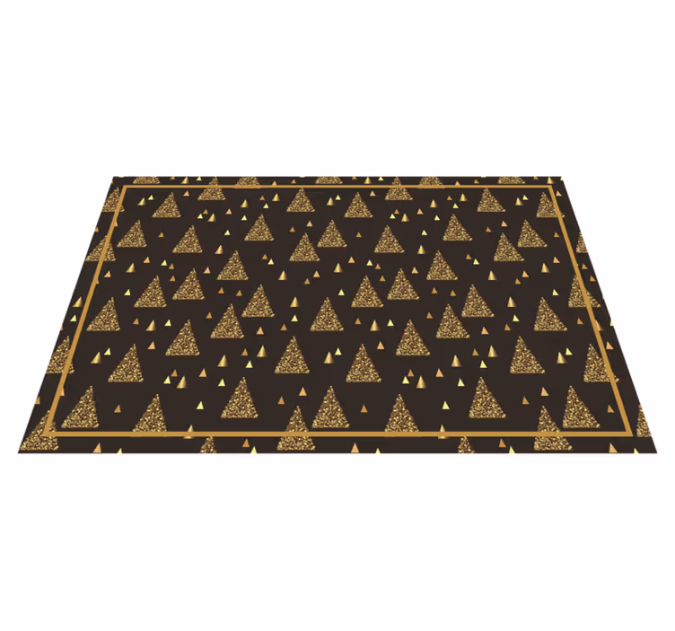 Individuais de mesa de natal Árvore de natal dourada - TenStickers