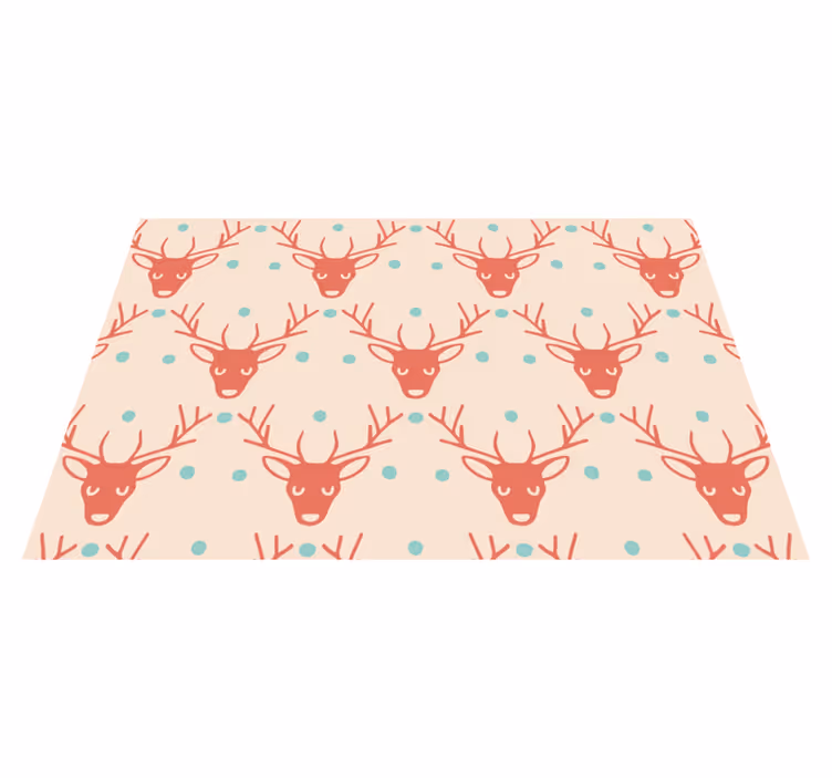 Individuais de mesa de Natal Padrão de renas vermelhas - TenStickers