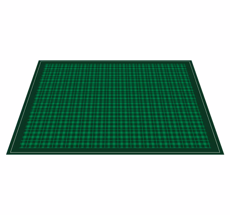 Individuais de mesa de texturas superfície verde xadrez - TenStickers