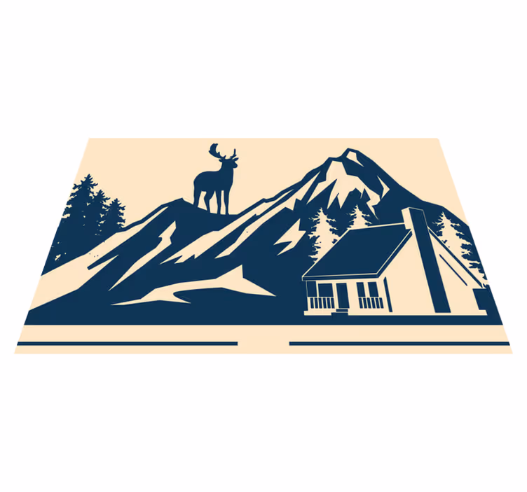 Individuais de mesa originais paisagem de montanha grande - TenStickers