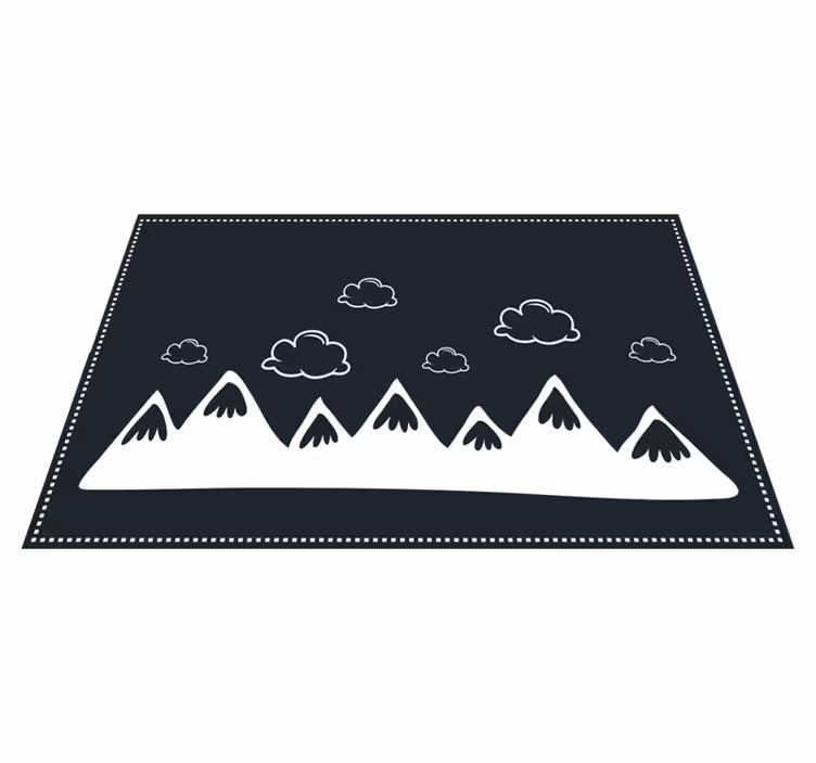 Individuais de mesa modernos silhueta de montanha - TenStickers