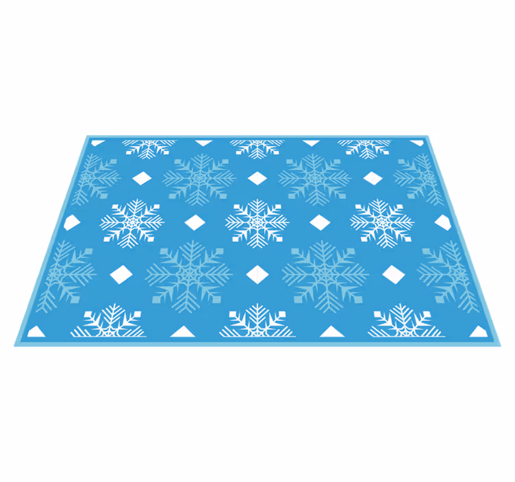 Individuais de mesa de natal com fundo de flocos de neve - TenStickers