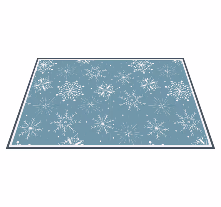 Individuais de mesa de natal com fundo de flocos de neve - TenStickers