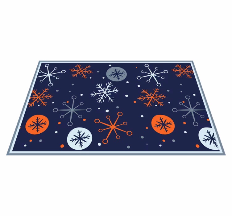 Individuais de mesa de natal com padrões de flocos festivos - TenStickers
