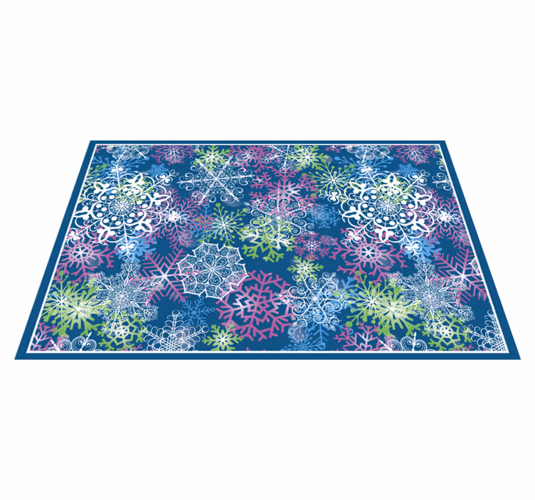 Individuais de mesa de natal padrão de floco de neve - TenStickers