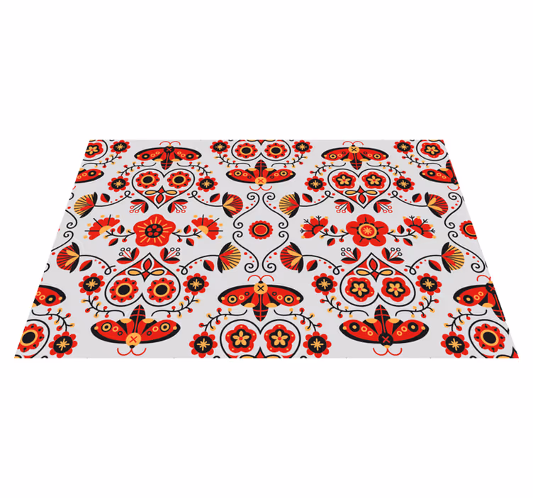 Individuais de mesa originais composição floral vibrante - TenStickers