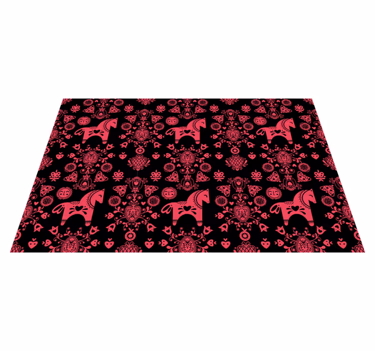 Individuais de mesa originais estampa de cavalos divertidos - TenStickers