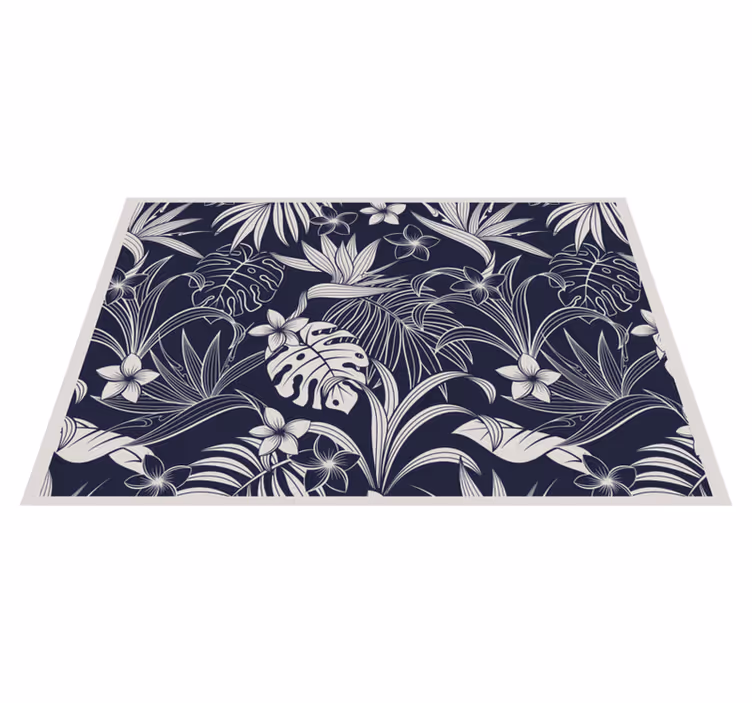Individuais de mesa elegantes com estampa floral tropical - TenStickers