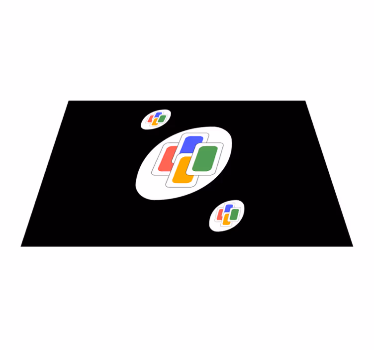 Individuais de mesa originais figuras geométricas vibrantes - TenStickers