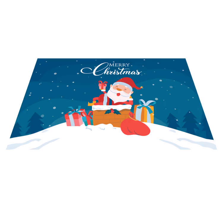 Individuais de mesa de natal presentes do papai noel - TenStickers