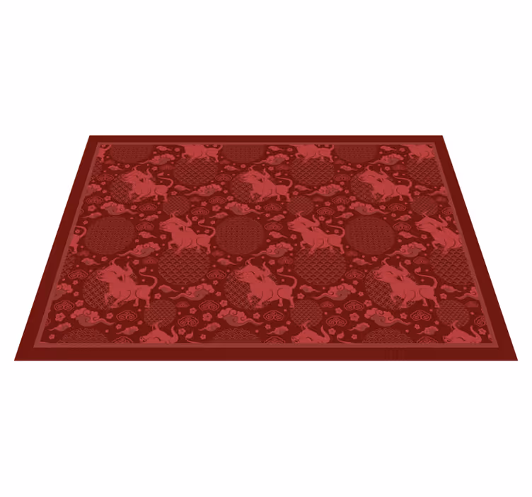 Individuais de mesa originais padrão de touro encantador - TenStickers