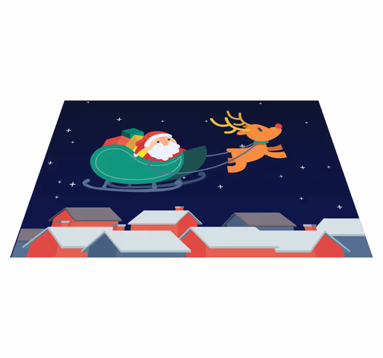 Individuais de mesa de natal viagem do trenó do papai noel - TenStickers