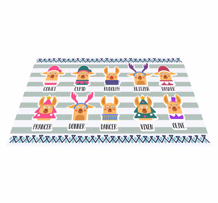 Individuais de mesa originais coleção de personagens rena - TenStickers