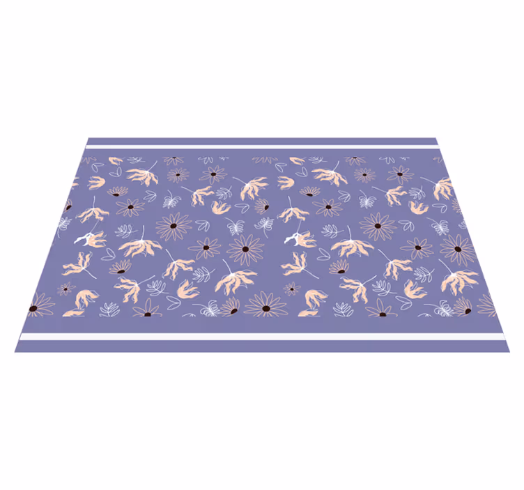 Individuais de mesa de texturas com padrões florais - TenStickers